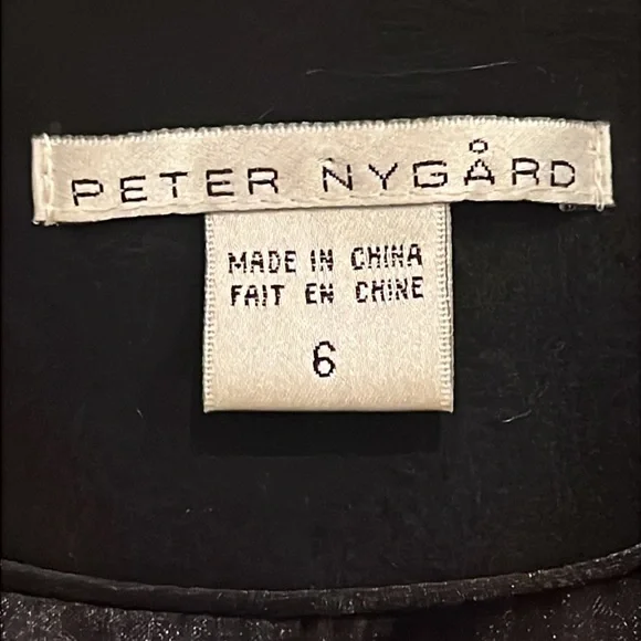 Peter Nygard Quilted Black Leather Jacket Cropped Fitted Size 6 - Picture 5 of 15